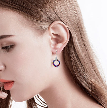 Cosmic Ring Crystal Drop Earrings