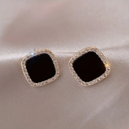 Geometric Square Stud Earrings