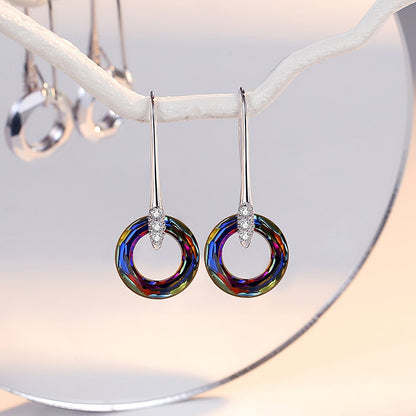 Cosmic Ring Crystal Drop Earrings