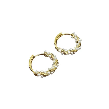 Pearl Hoop Earrings