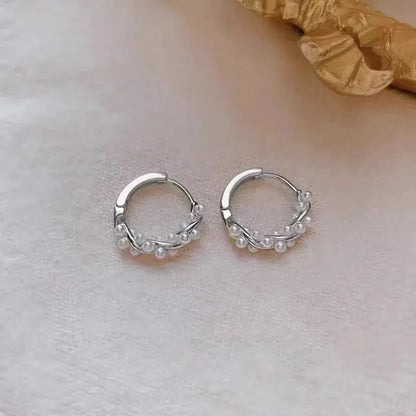 Pearl Hoop Earrings
