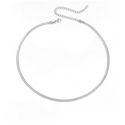 Stella Herringbone Chain Necklace