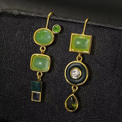 Vintage Green Drop Earrings