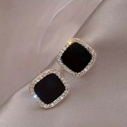 Geometric Square Stud Earrings